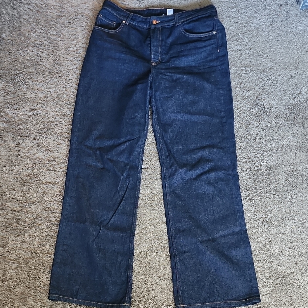 H&M Blue Flare Wide Leg Jeans